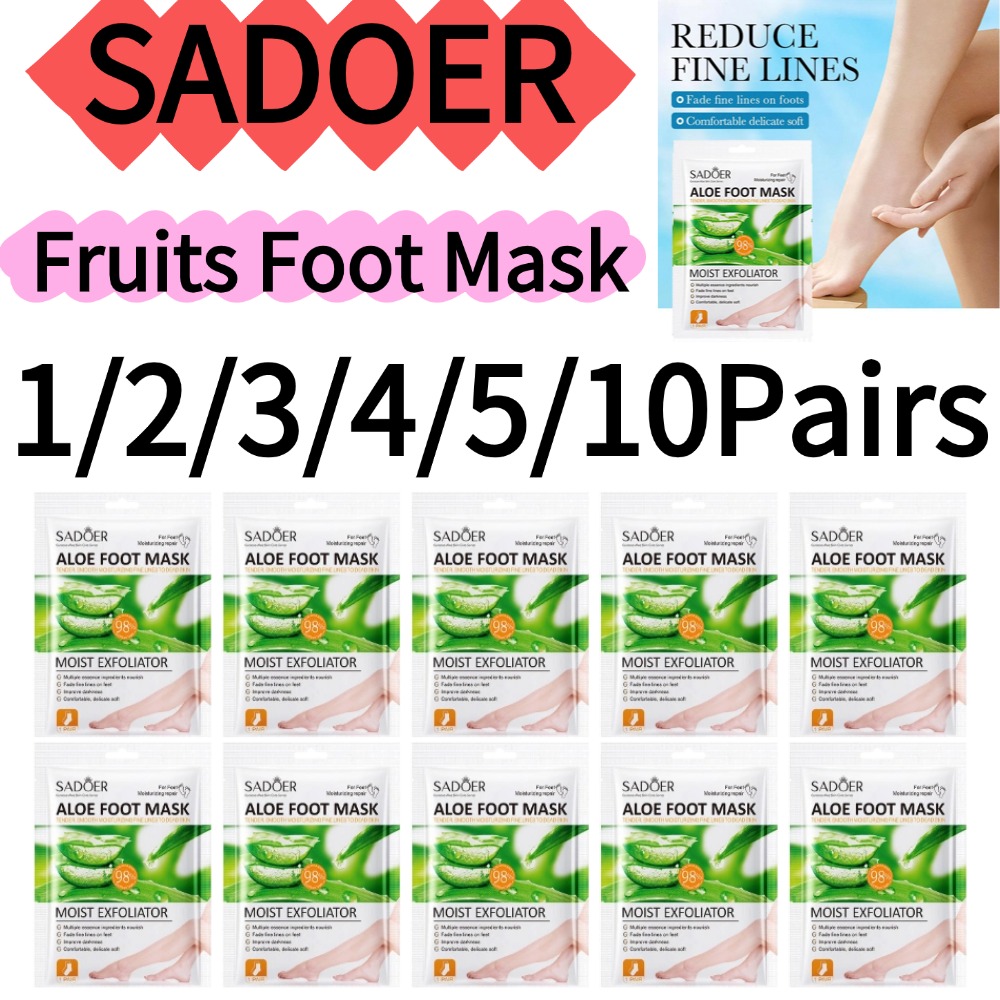 Foot Mask Peeling - SADOER 1/2/3/4/5/10 Paires de masques pour