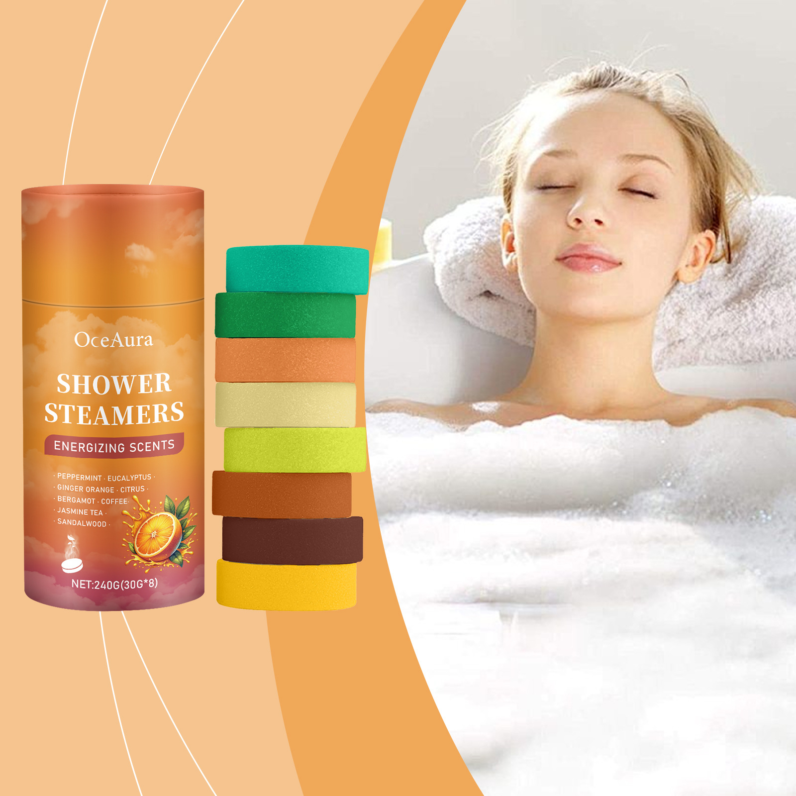 Shower Steamer Tablet - Comprimés de douche d'aromathérapie, rafraîchissant, apaisant,