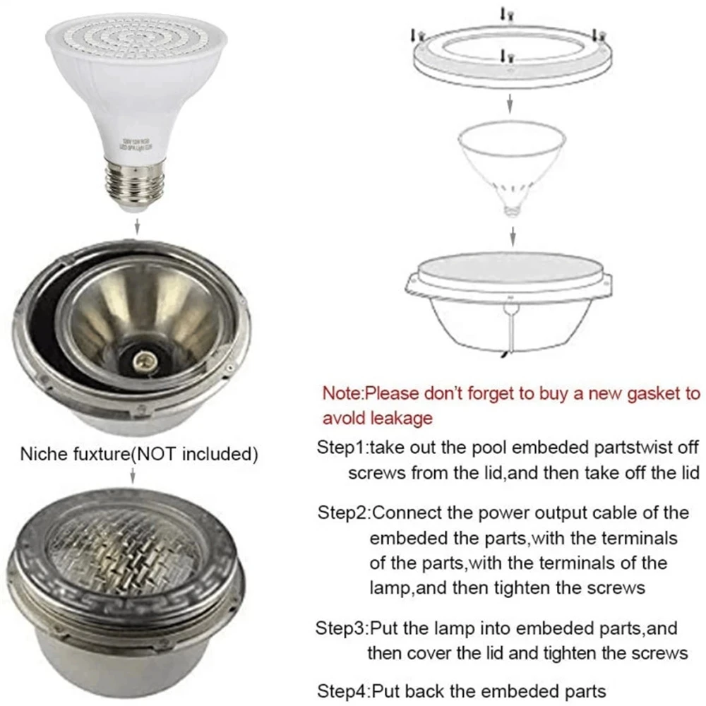 Lumière de piscine LED E27 E26 - Xy Spa & Wellness George Town avis et prix
