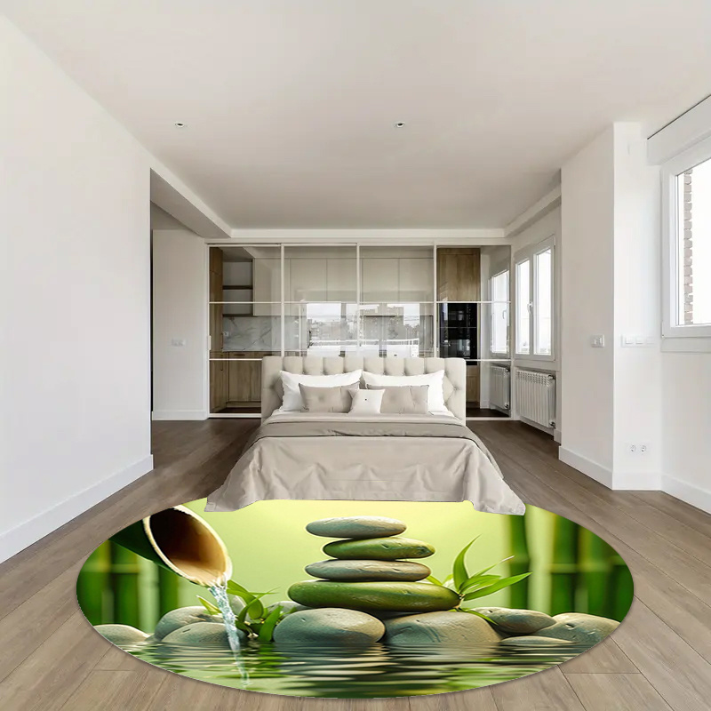 Tapis rond Zen en bambou et pi - Wellness Spa With Hotel avis et prix